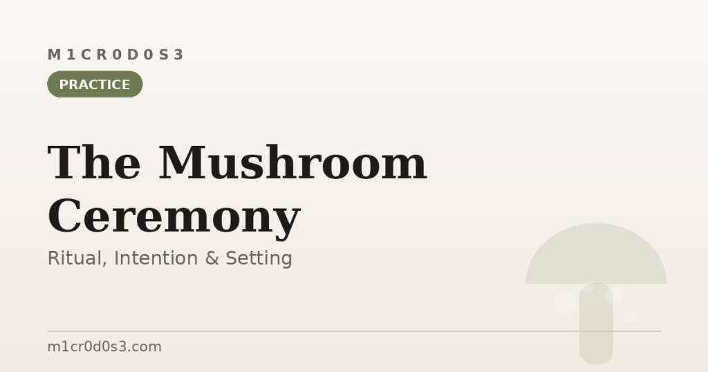 Mushroom ceremony — ritual, intention, and setting